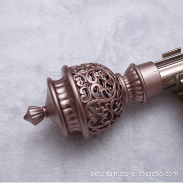 Hollow Design Champagne Color Curtain Decorative Rod